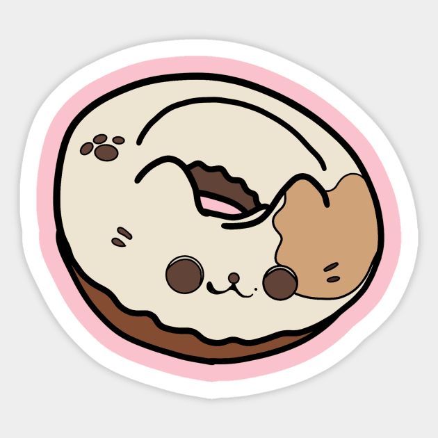 cute kawaii Cat donut Sticker by CAFFEIN